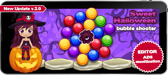 Bubble Shooter Halloween Sweet by YURY KALIANCHUK