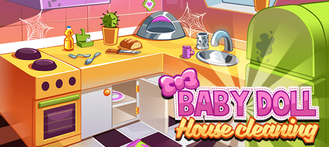 doll house cleaning game