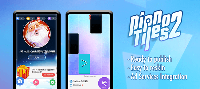 🔴 Piano Tiles - Full Unity Game with ADMOB ADS 