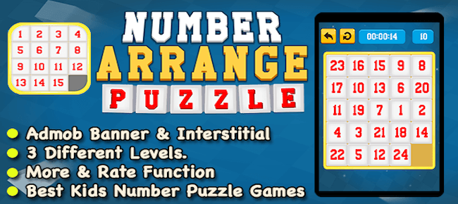 Number Puzzle Arrange Game For IOS and Android – Sell My App