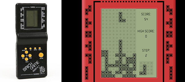 Old shop tetris game